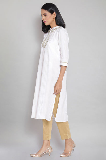 White Embroidered kurta