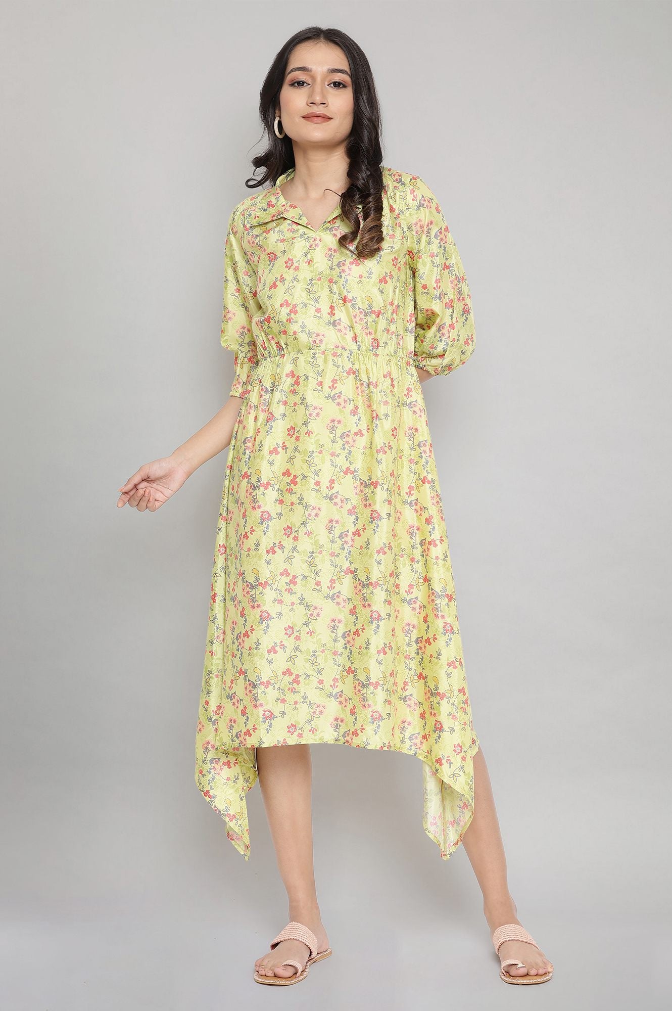 Sweet Green Gathered Dress