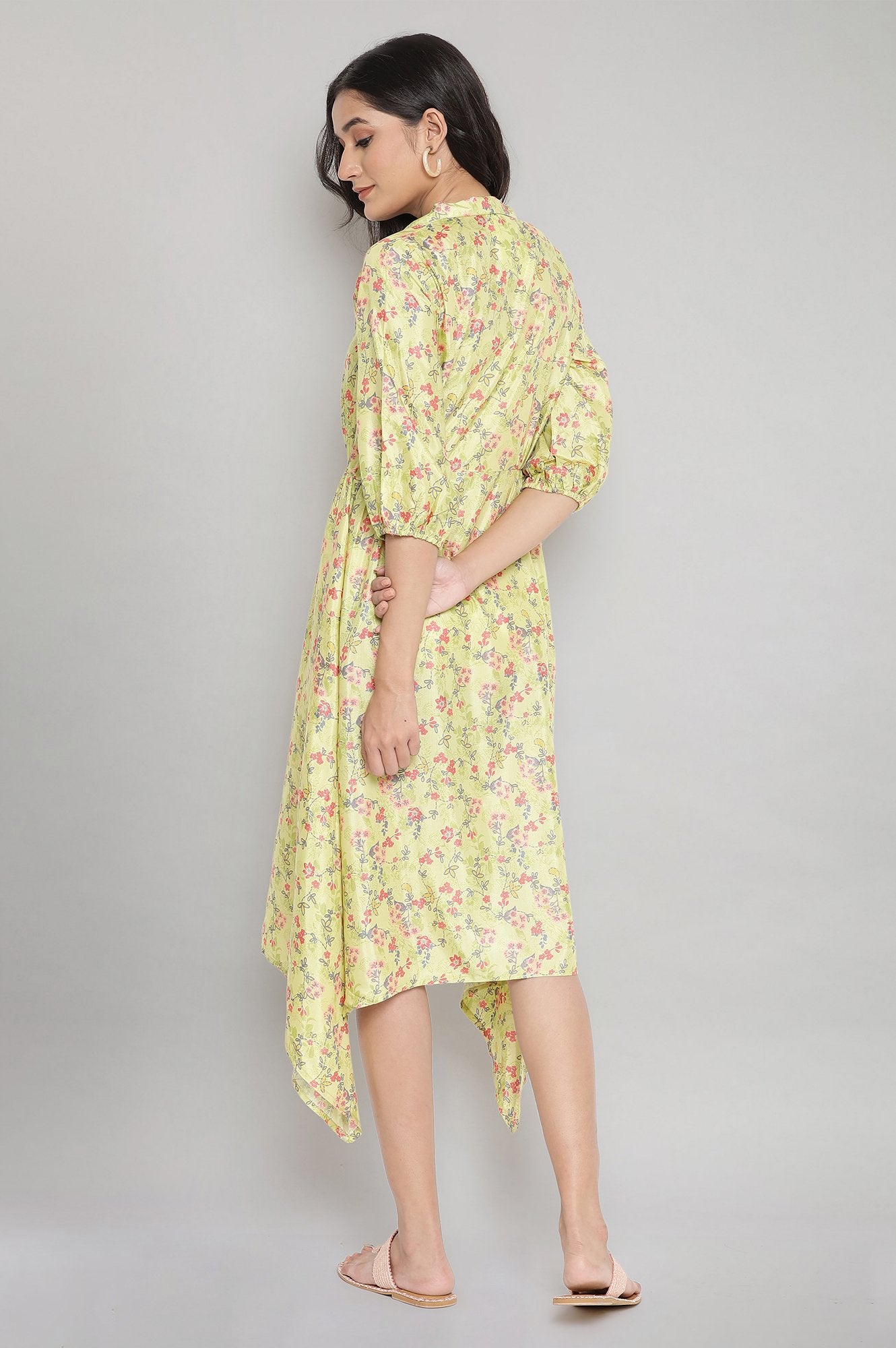 Sweet Green Gathered Dress