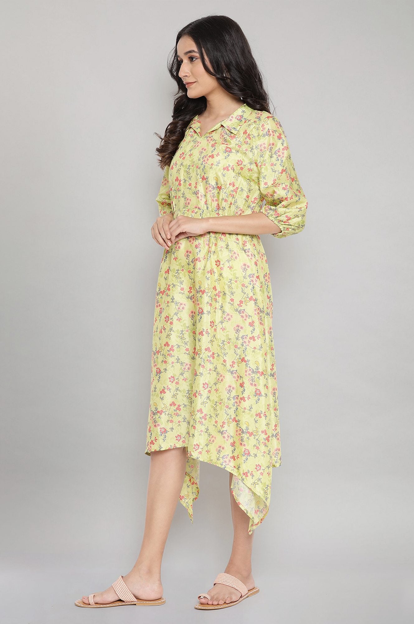 Sweet Green Gathered Dress