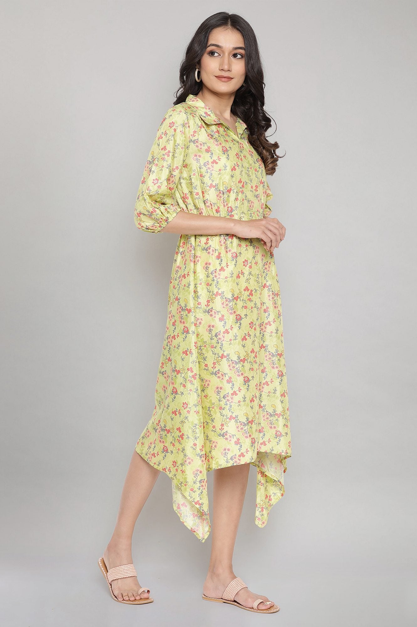 Sweet Green Gathered Dress