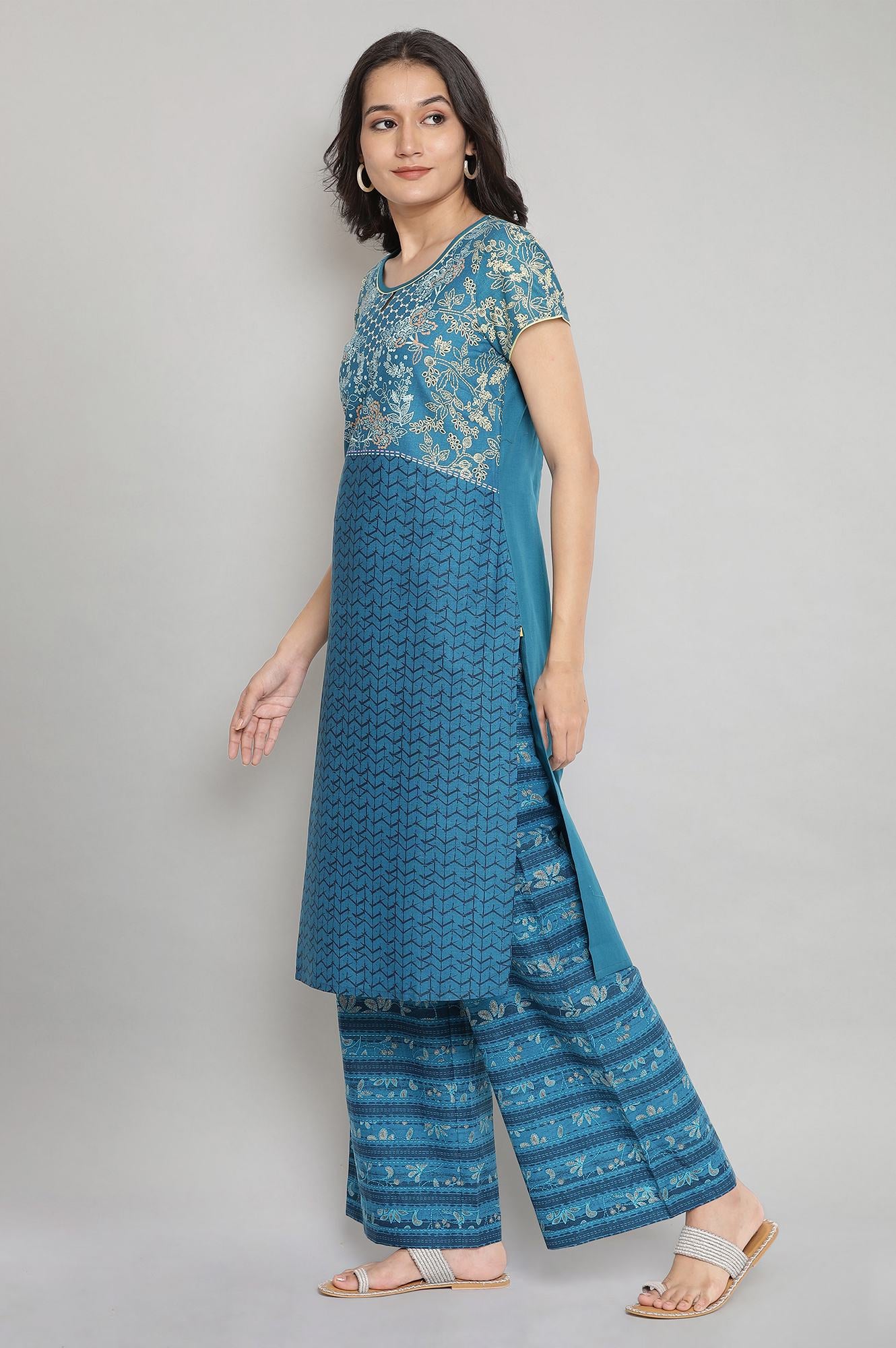 Hydro Blue Ethnic kurta