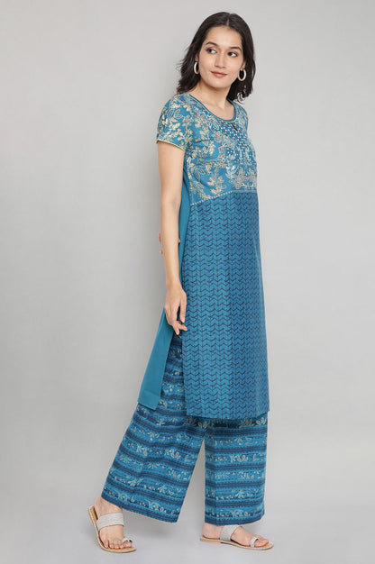 Hydro Blue Ethnic kurta