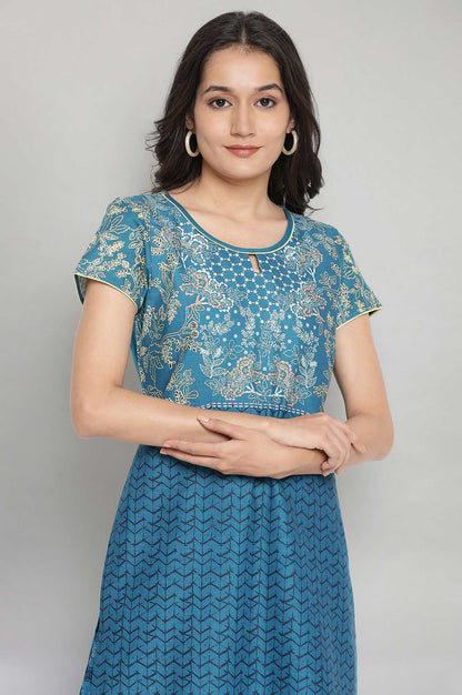 Hydro Blue Ethnic kurta