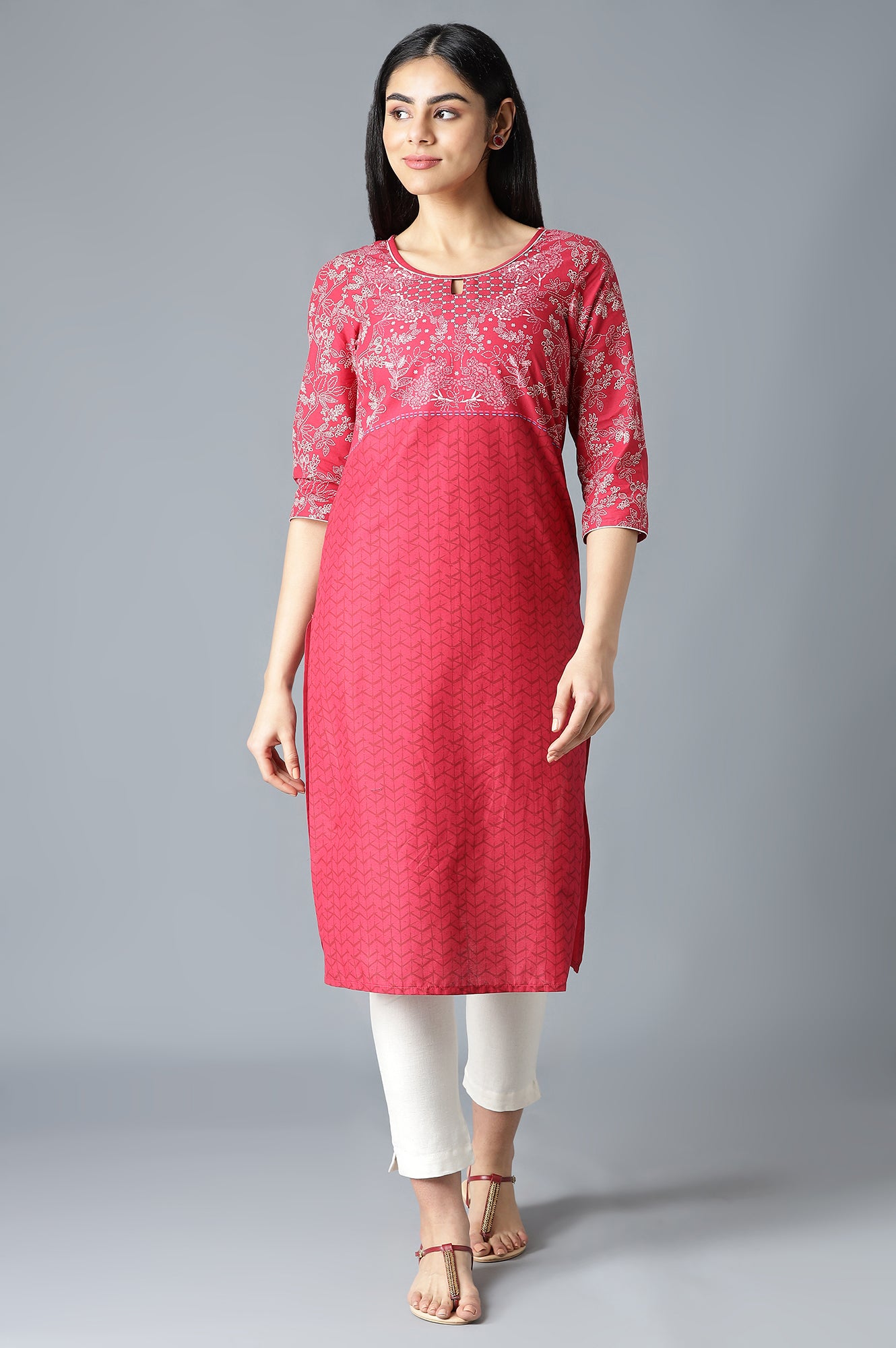 Maroon Ethnic kurta