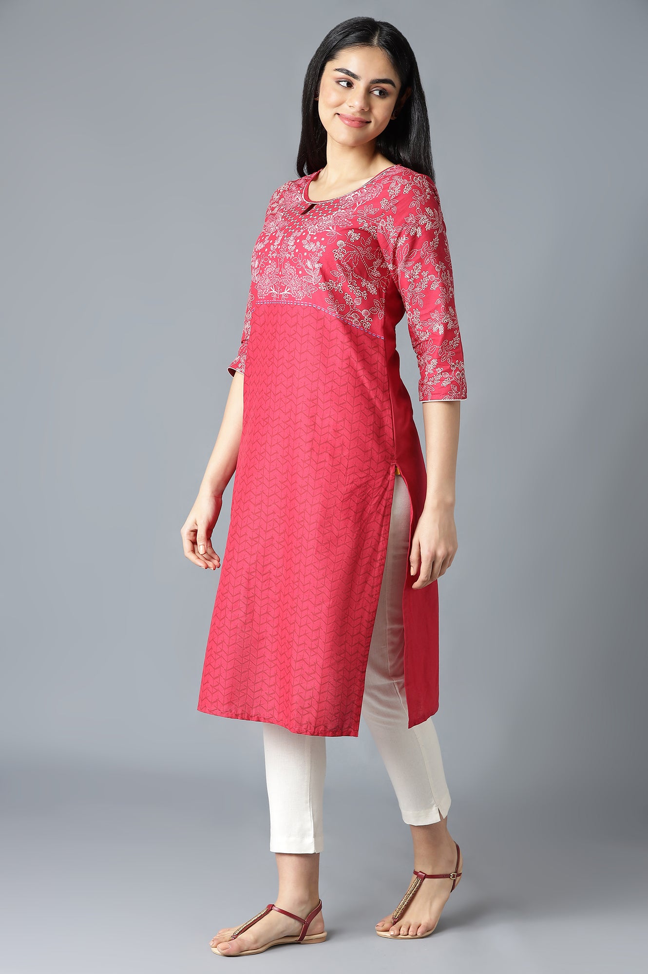 Maroon Ethnic kurta