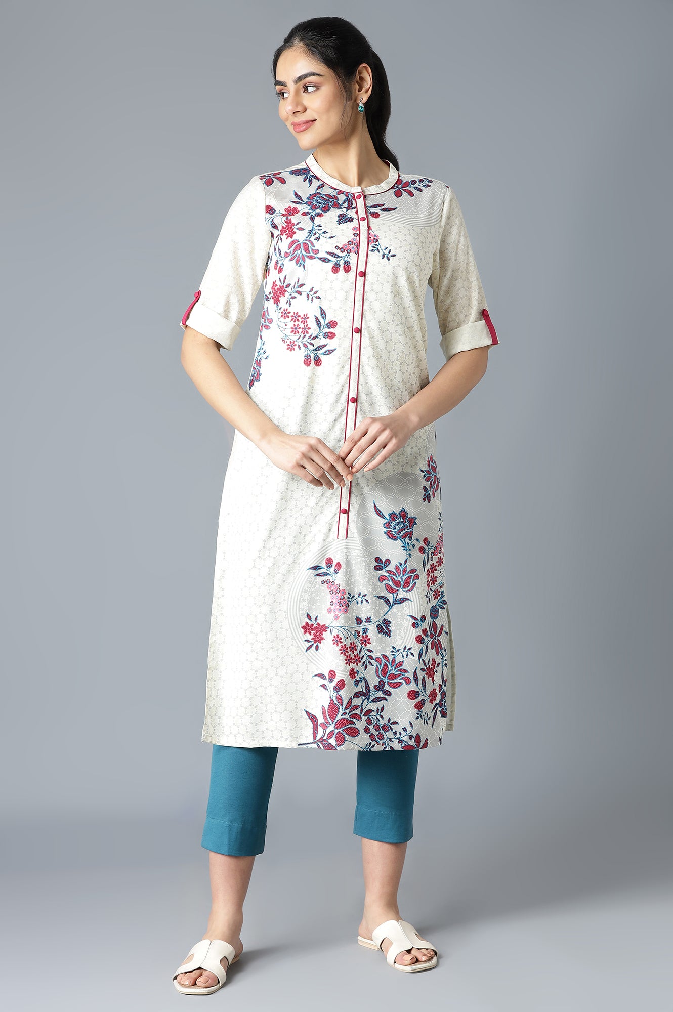 Natural Floral Print kurta