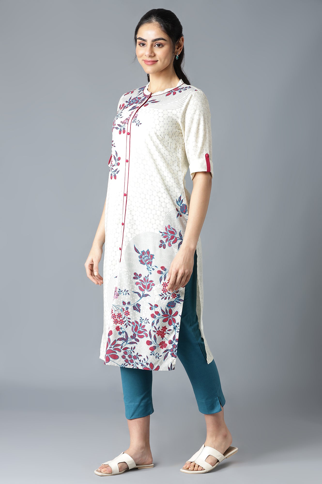 Natural Floral Print kurta