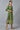 Green Round Neck Printed Straight kurta