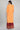 Orange Round Neck Printed Straight kurta