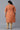 Orange Round Neck Printed Straight kurta