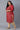 Red Glitter Print Straight kurta