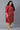 Red Glitter Print Straight kurta