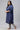 Blue Floral Print Ethnic kurta With Sequins