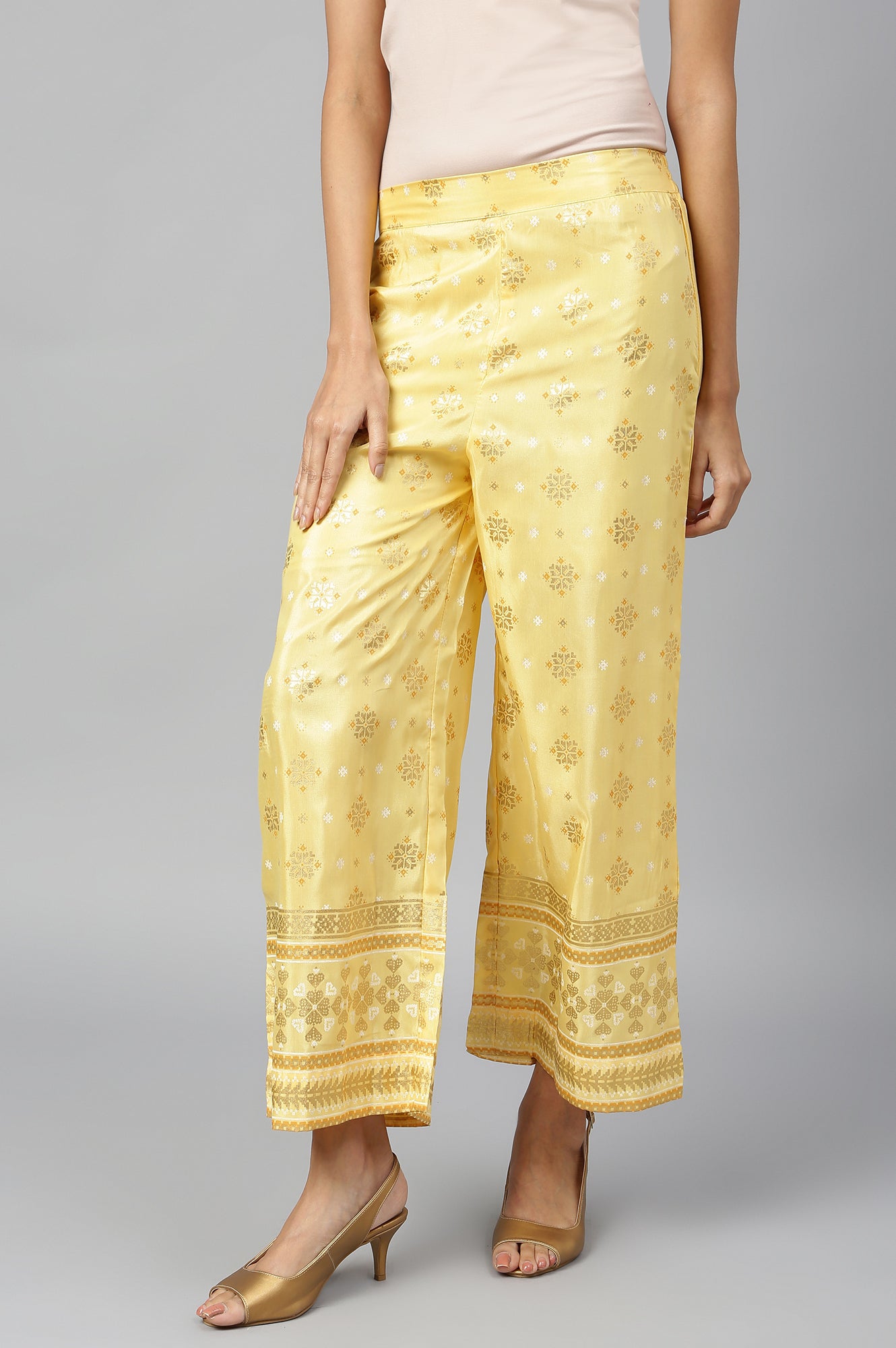 Gold Printed Palazzos