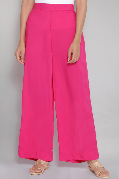 Pink Solid Palazzos