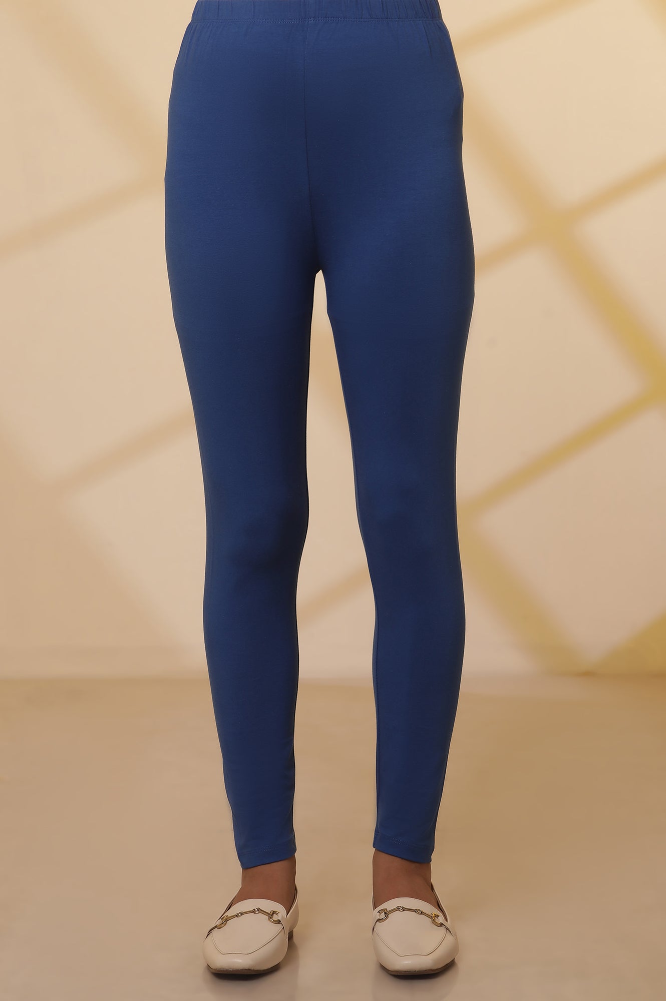 Blue Solid Tights