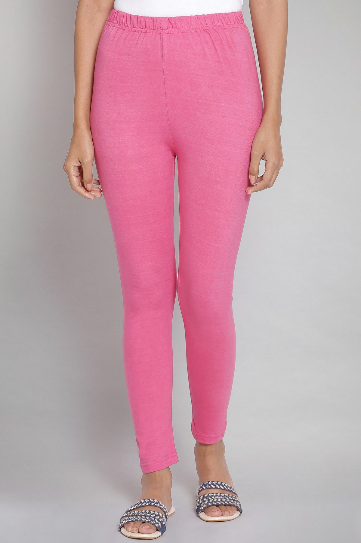 Pink Solid Tights - S