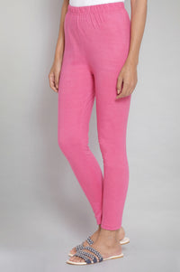 Pink Solid Tights
