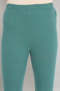 Green Solid Tights