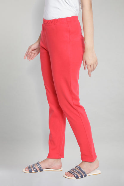 Red Solid Pants