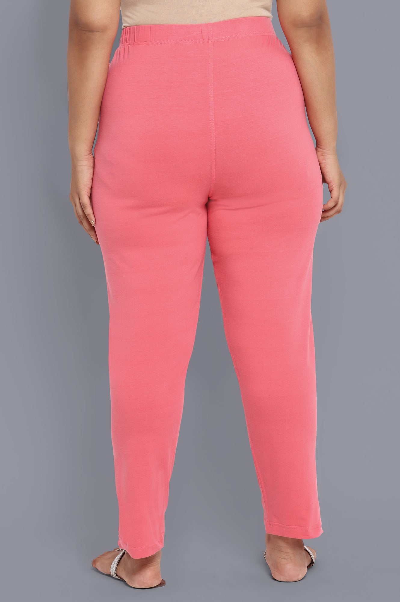 Pink Solid Pants