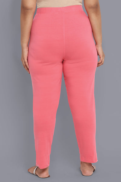 Pink Solid Pants