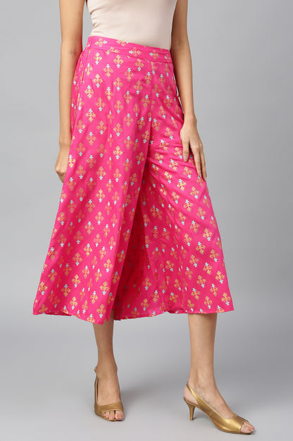 Pink Printed Culottes