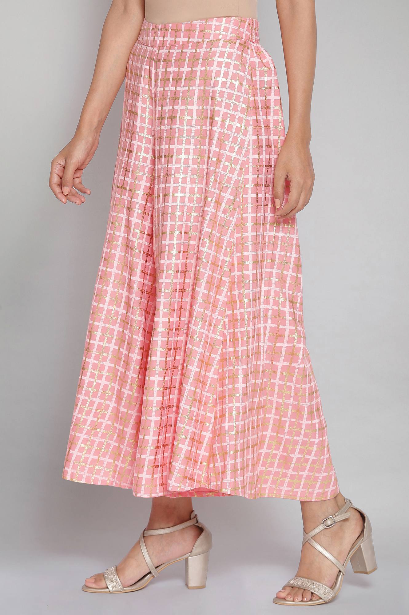 Pink Printed Palazzos