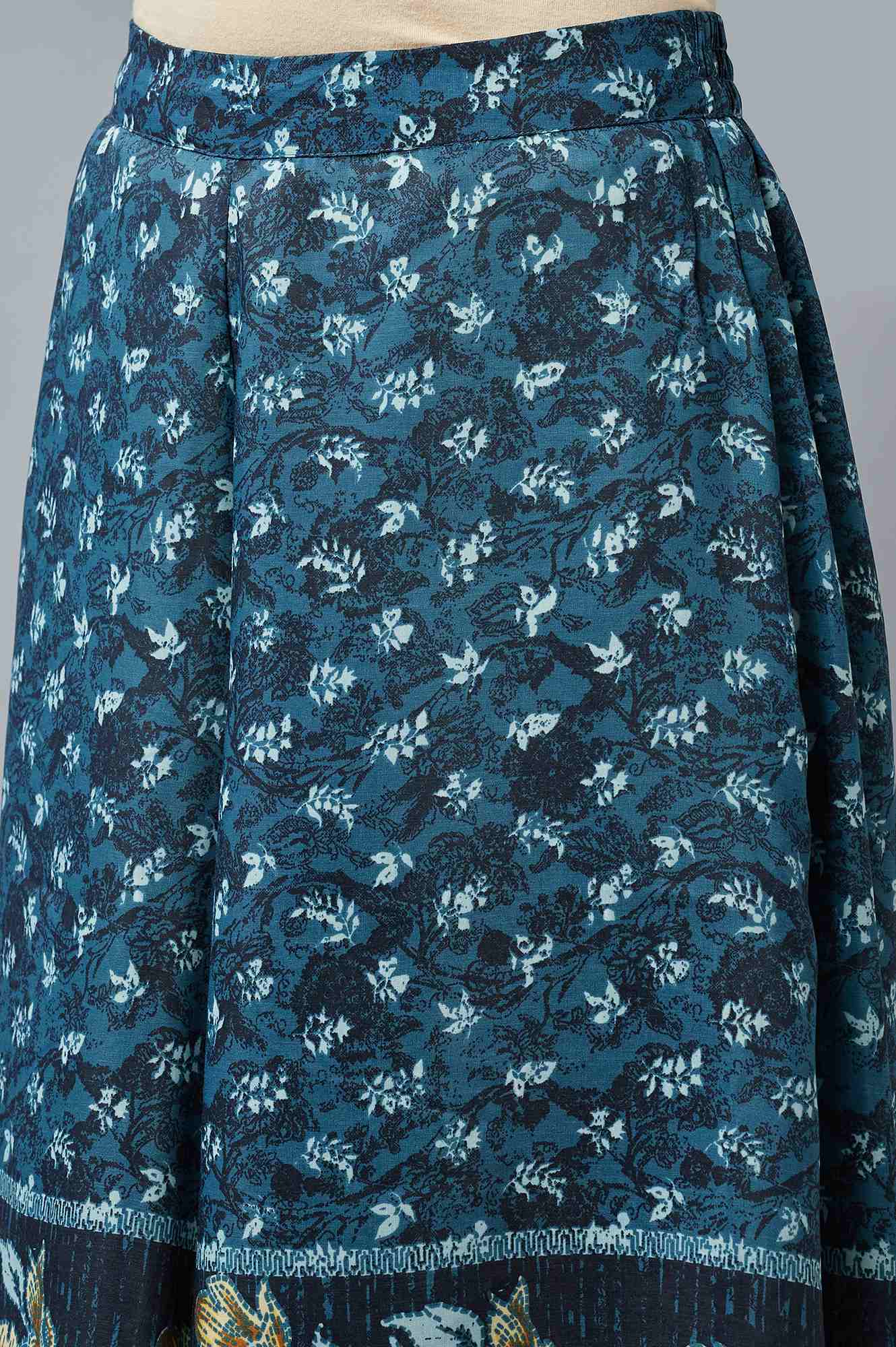 Blue Printed Culottes