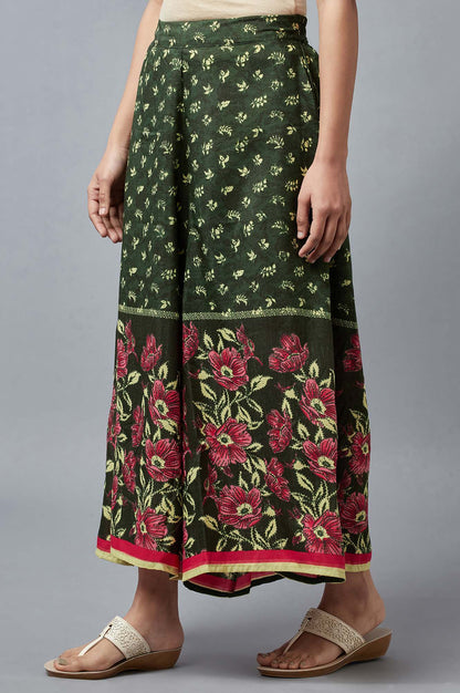 Green Printed Culottes