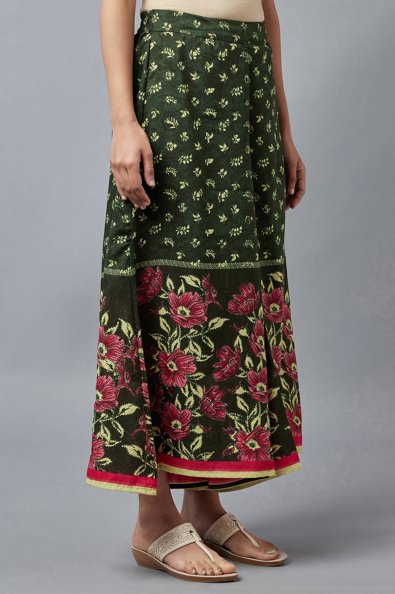 Green Printed Culottes