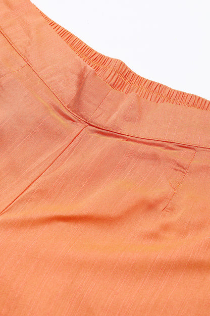 Orange Solid Trousers