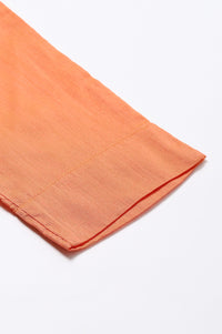 Orange Solid Trousers