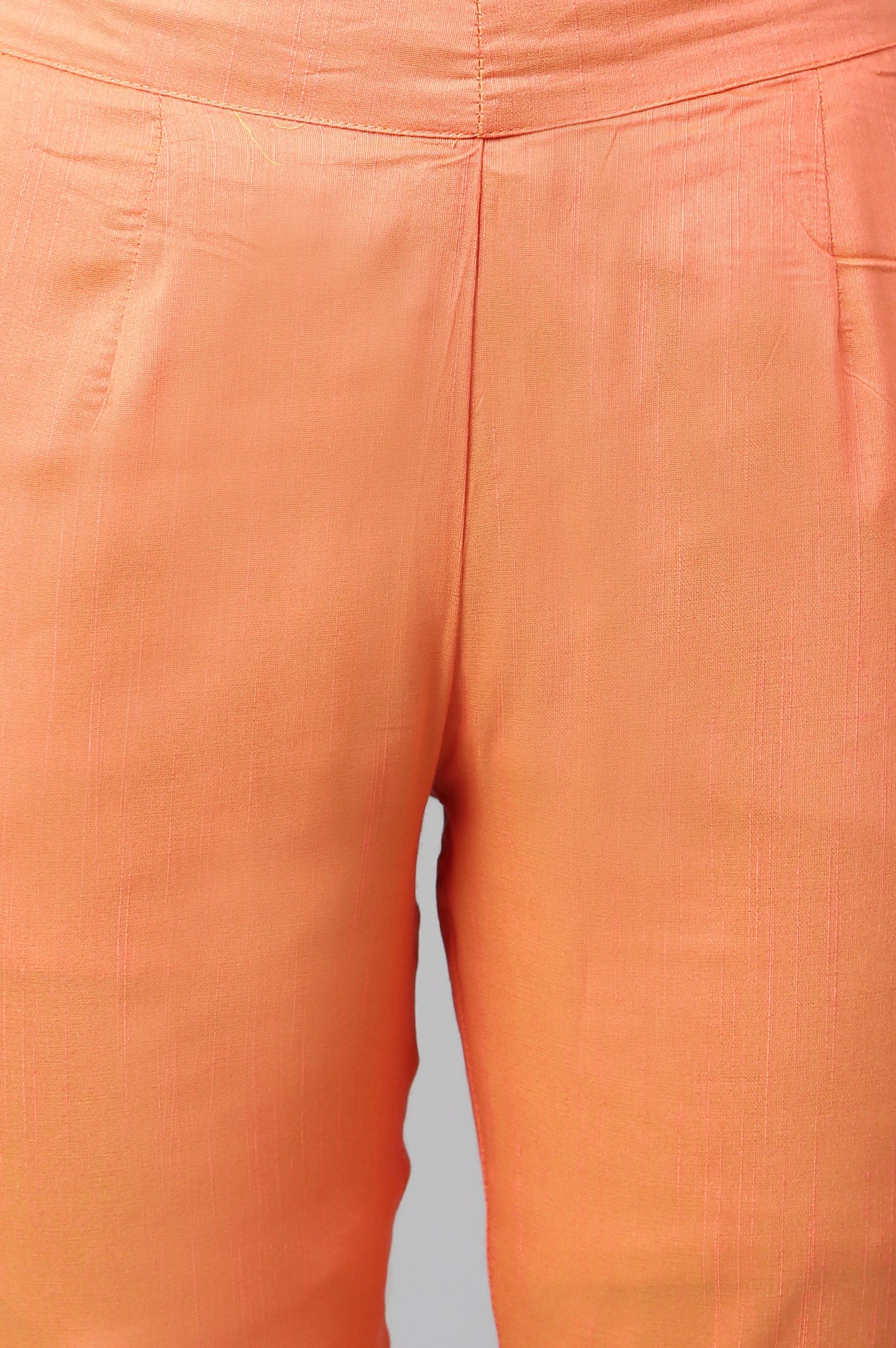 Orange Solid Trousers