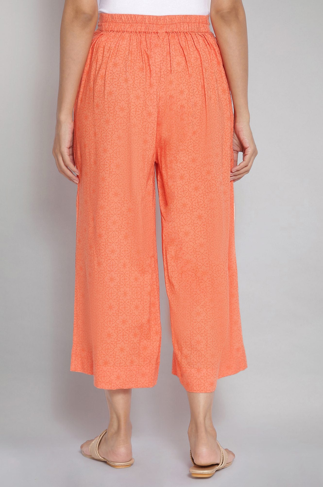 Peach Printed Palazzos