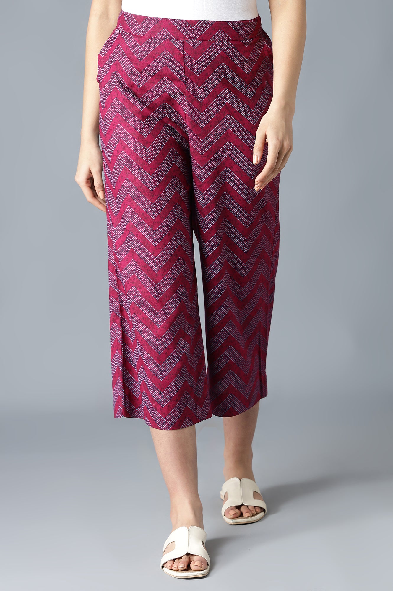 Pink Printed Culottes