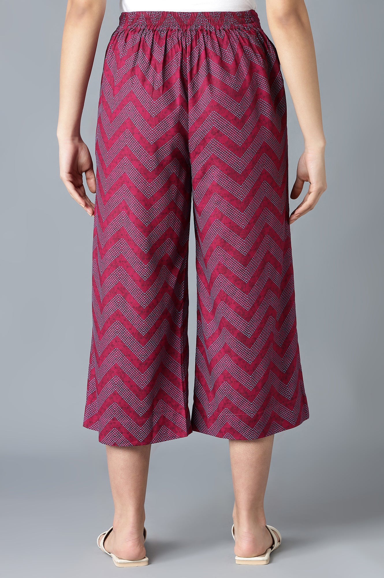 Pink Printed Culottes