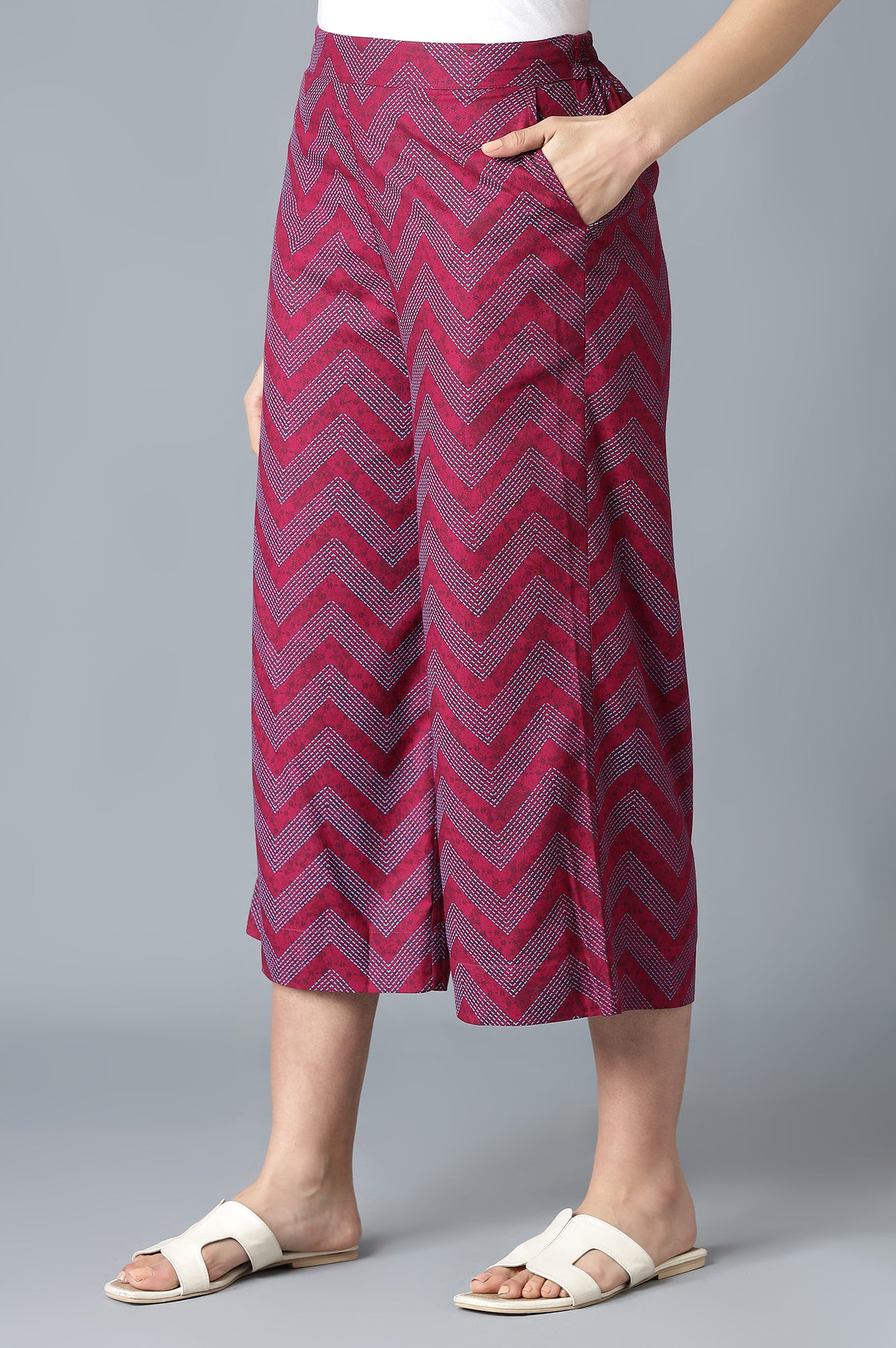 Pink Printed Culottes