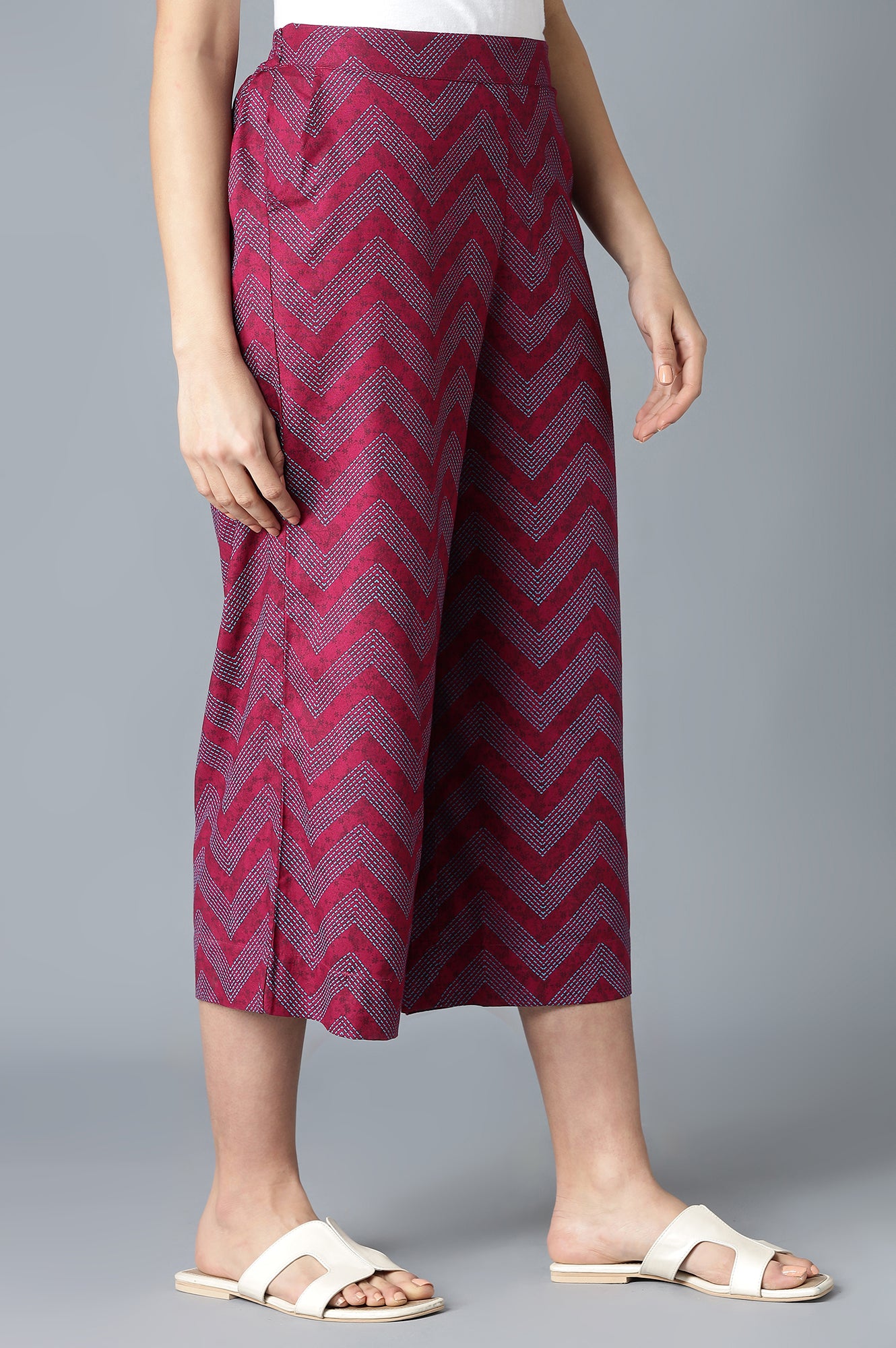 Pink Printed Culottes