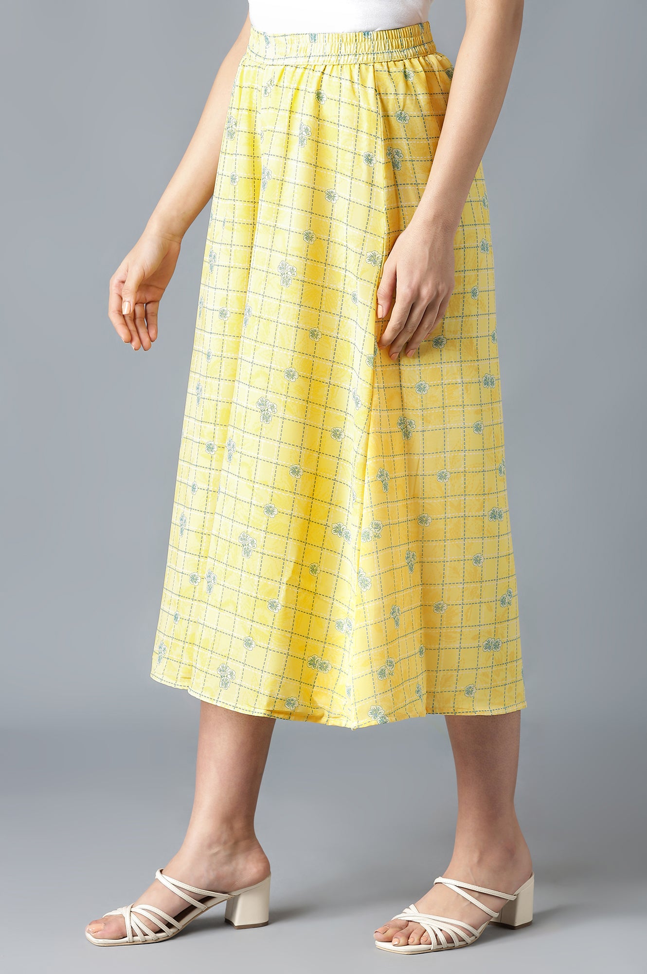 Yellow Printed Culottes