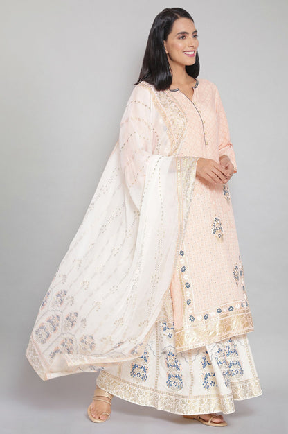 Off-White Foil Print Dupatta