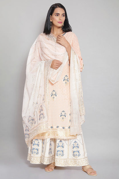 Off-White Foil Print Dupatta