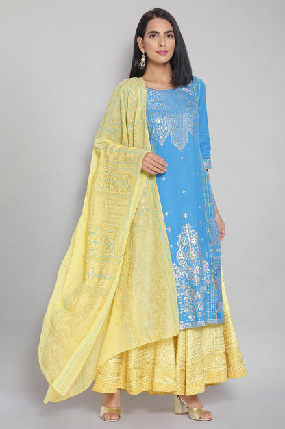 Gold Foil Print Dupatta