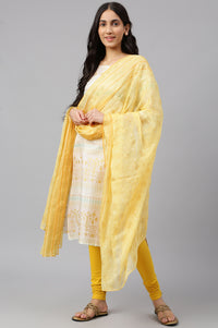 Gold Printed Chiffon Dupatta