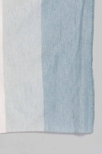 Blue Cotton Dobby Geometric Print Dupatta