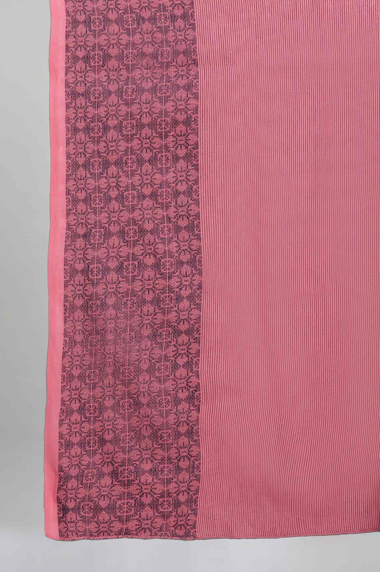 Pink Printed Cotton Dupatta