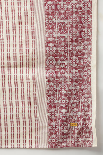 Off-White Printed Cotton Dupatta