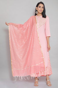 Pink Solid Dupatta