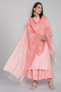Pink Solid Dupatta